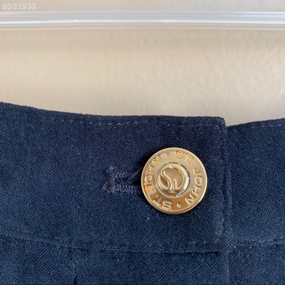 ST. JOHN faux suede trousers high waisted straight - Picture 4 of 8